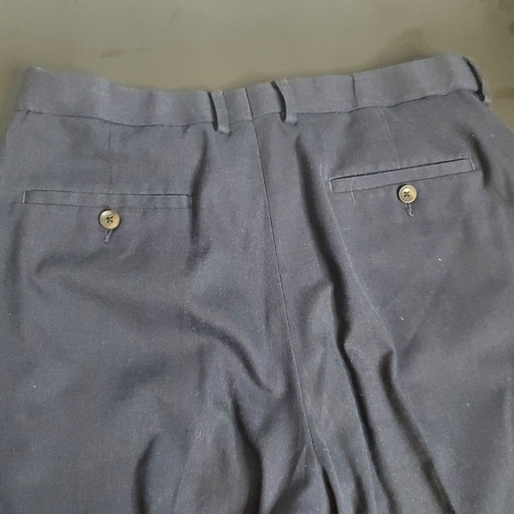 J.M. Haggar Dress Pants Men's 34x32 Navy Blue - Picture 5 of 8